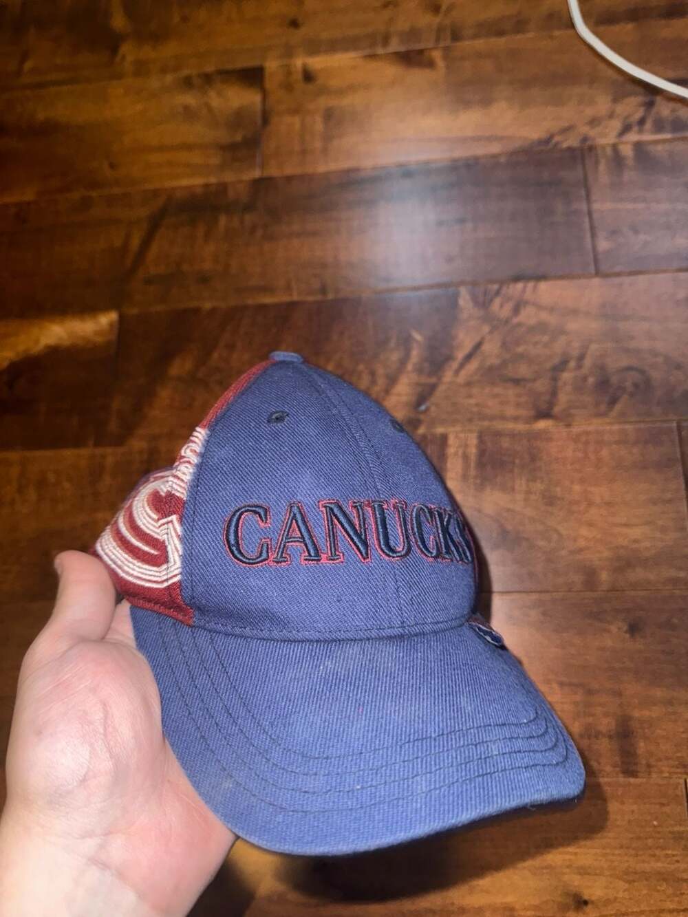 NHL Vancouver Canucks Youth Adjustable Strapback Hat Cap Blue Red